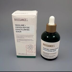 Biossance Squalane + Copper Peptide Rapid Plumping Serum 50ml 1.69oz NIB Vegan